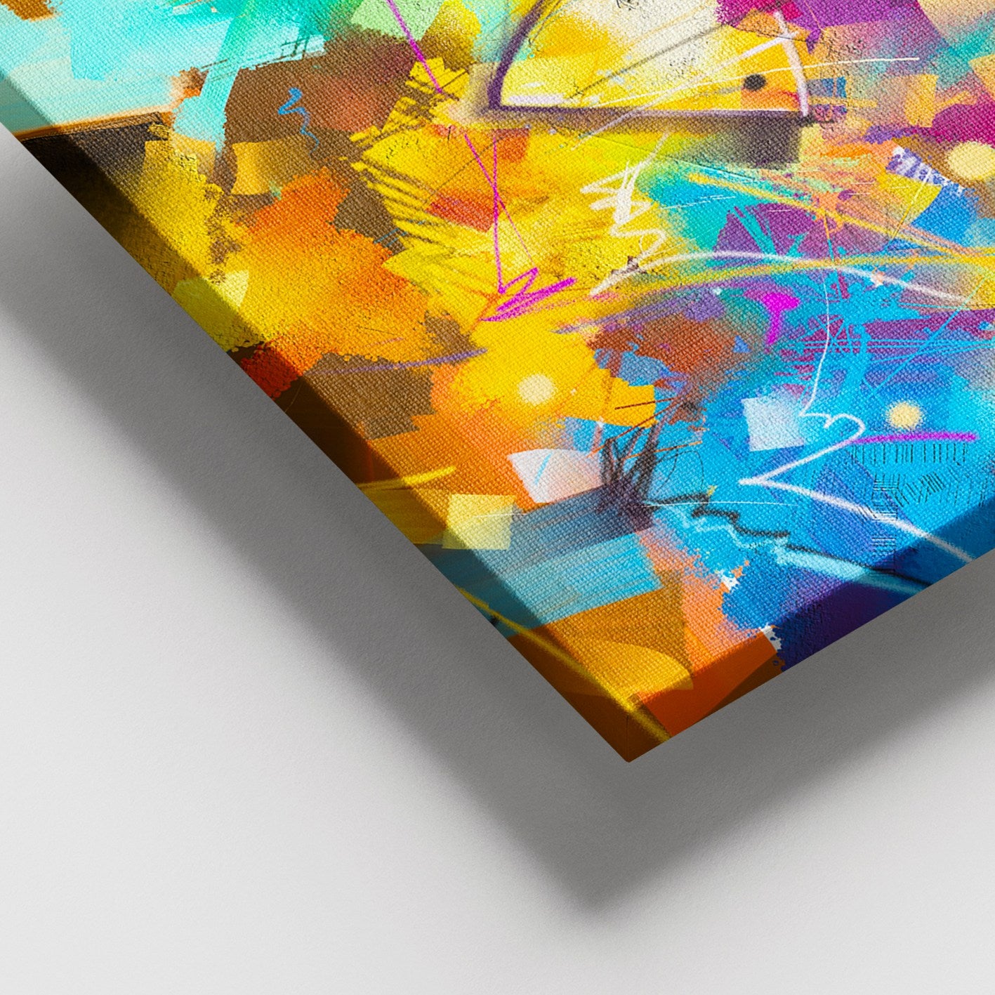 Quadro em Tela Decorativa Multicolor 100x140 cm | Canvas 100% com Moldura de Madeira 3-4 cm