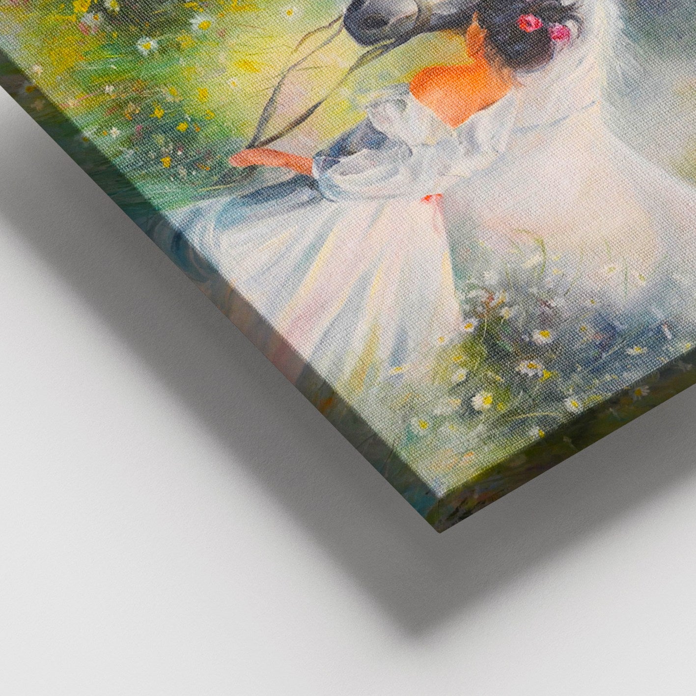 Tela Decorativa Multicolor em Canvas 100% 100x140 cm com Moldura em Madeira (3–4 cm)