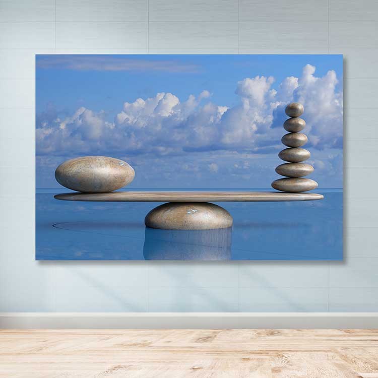 Tela Decorativa em Canvas Multicolor 100x140 cm com Moldura de Madeira (3–4 cm) - DEV02694100140