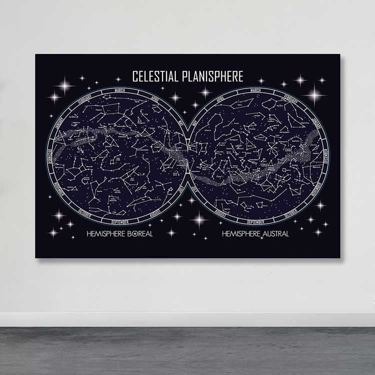 Tela Canvas Decorativa Multicolor 100x140 cm com Moldura de Madeira (3–4 cm)