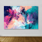 Quadro em Tela Decorativo Multicolor 100x140 cm – 100% Canvas, Moldura de Madeira 3–4 cm