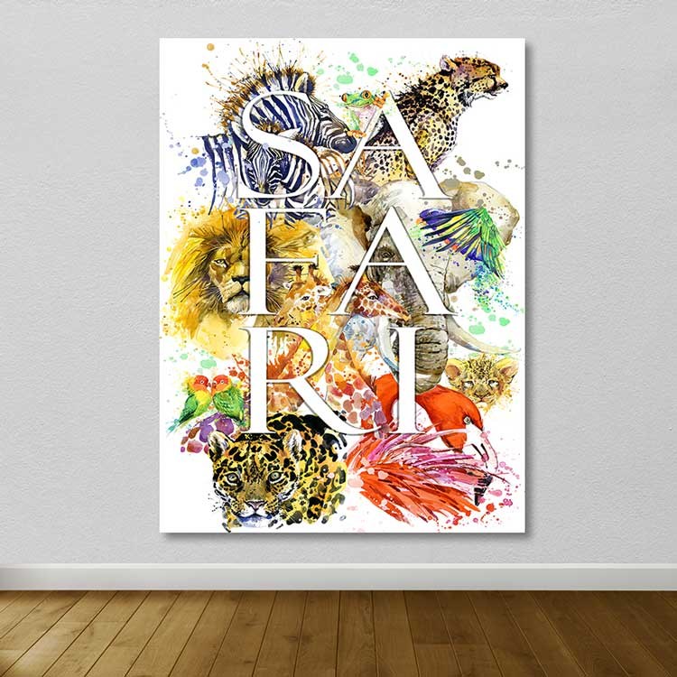 Quadro em Tela 100% Canvas 100x140 cm com Moldura de Madeira (Espessura 3–4 cm) – Multicolor – DEV02704100140