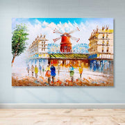 Quadro Decorativo em Tela Multicolor 100x140 cm com Moldura de Madeira (3–4 cm)