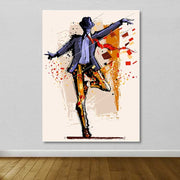 Quadro Decorativo em Tela Multicolor 100 x 140 cm com Moldura de Madeira (3–4 cm)