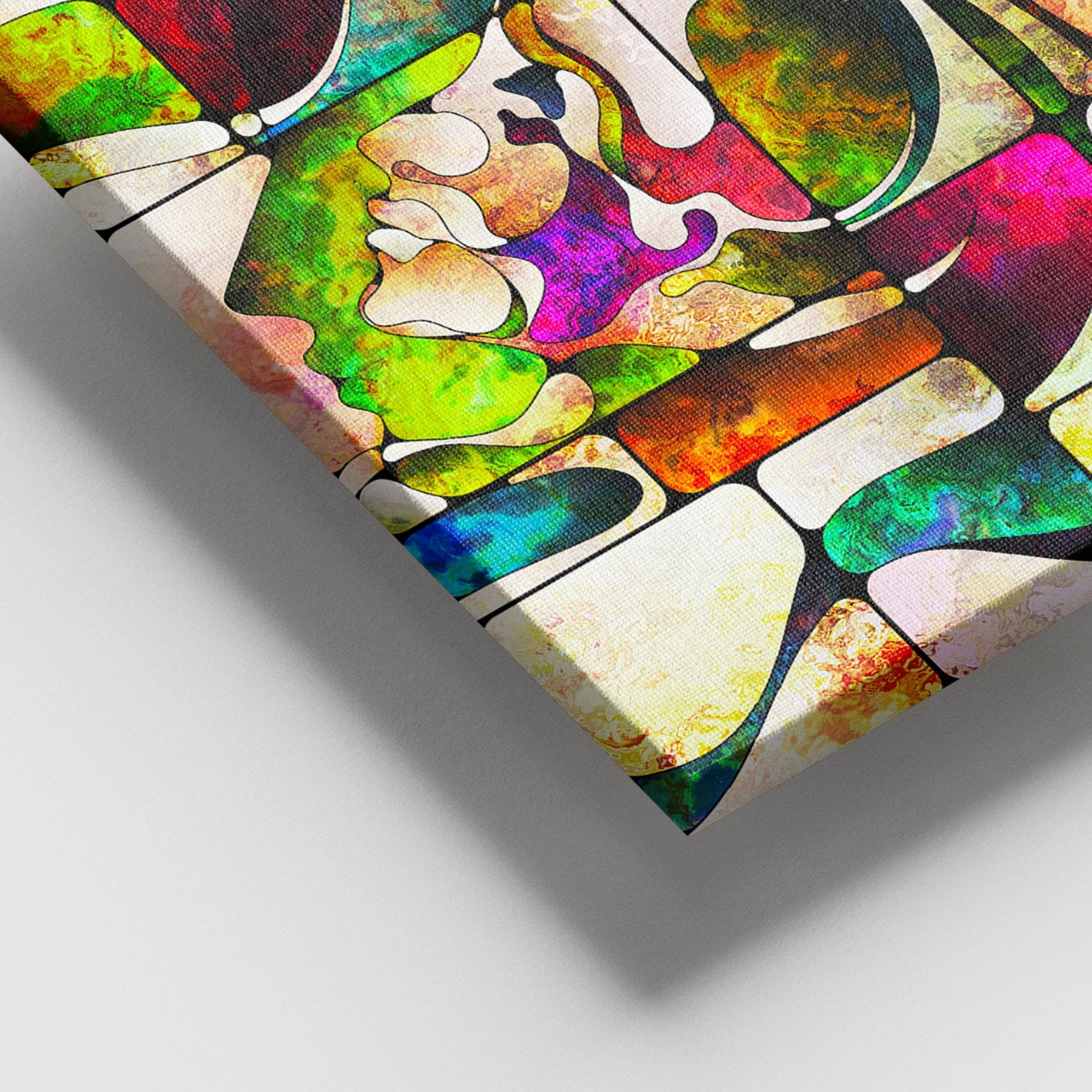 Quadro em Tela Decorativo Multicolor 100 x 140 cm com Moldura de Madeira (3–4 cm) – 100% Canvas