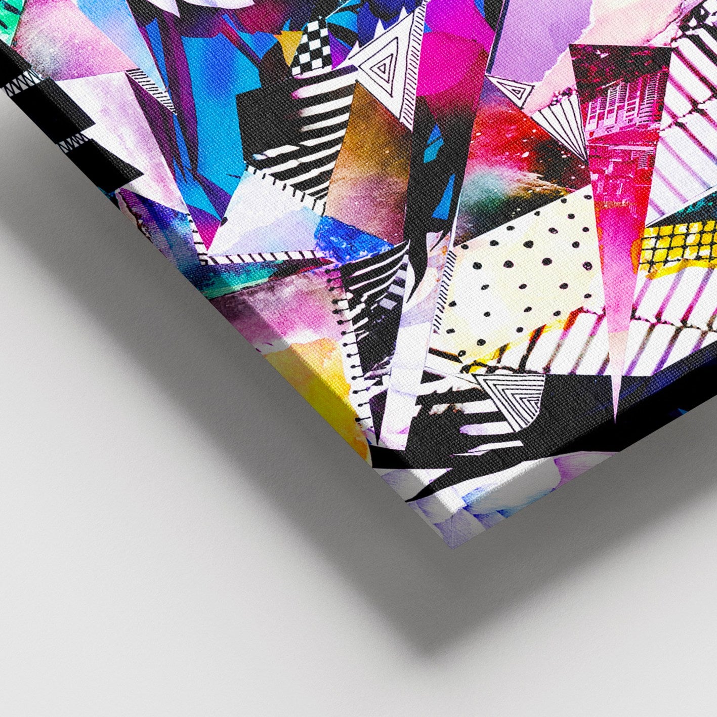 Tela Decorativa Multicolor 100x140 cm com Moldura de Madeira (3–4 cm) – 100% Canvas