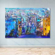 Tela Decorativa Multicolor 100x140 cm – 100% Canvas com Moldura de Madeira (3–4 cm)