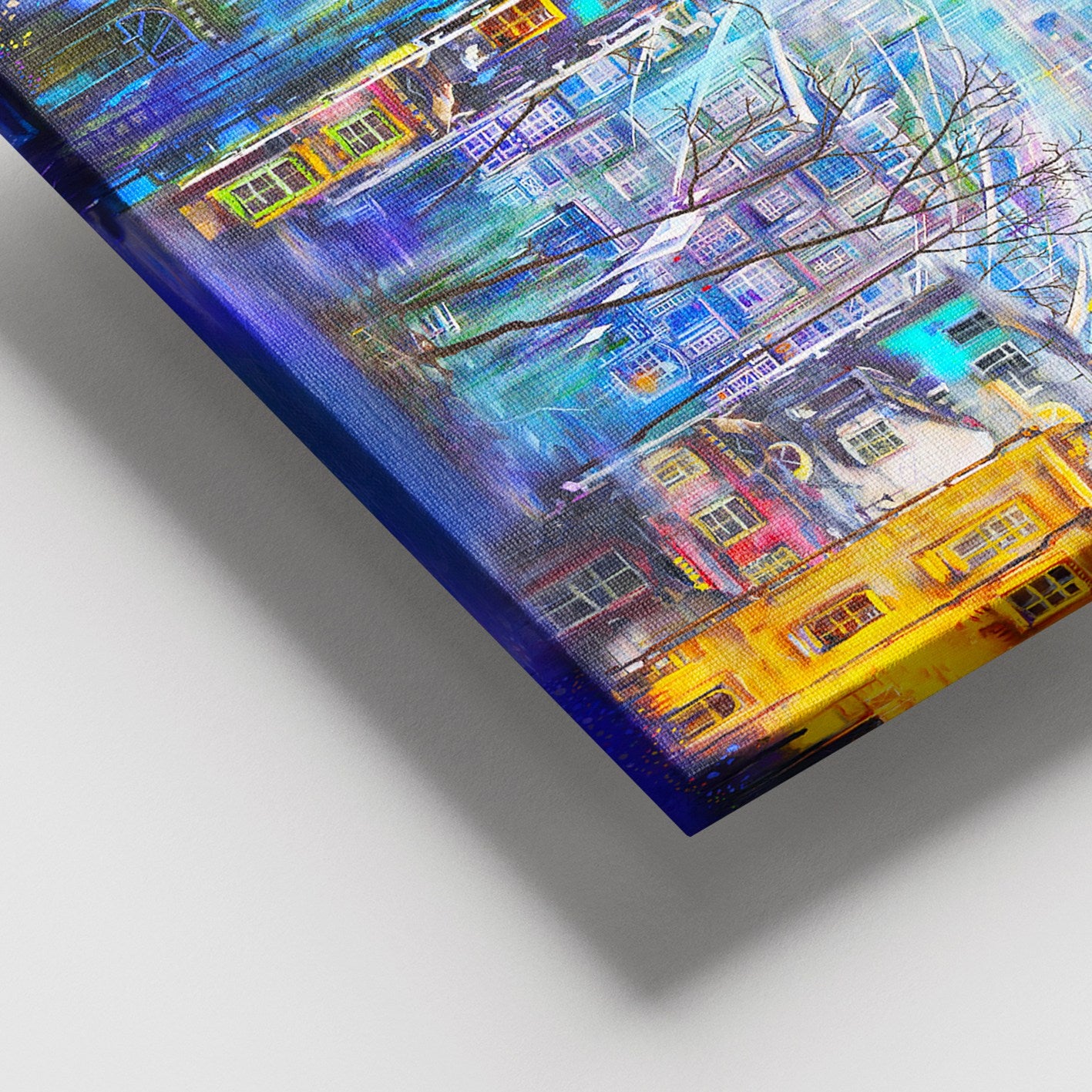 Tela Decorativa Multicolor 100x140 cm – 100% Canvas com Moldura de Madeira (3–4 cm)