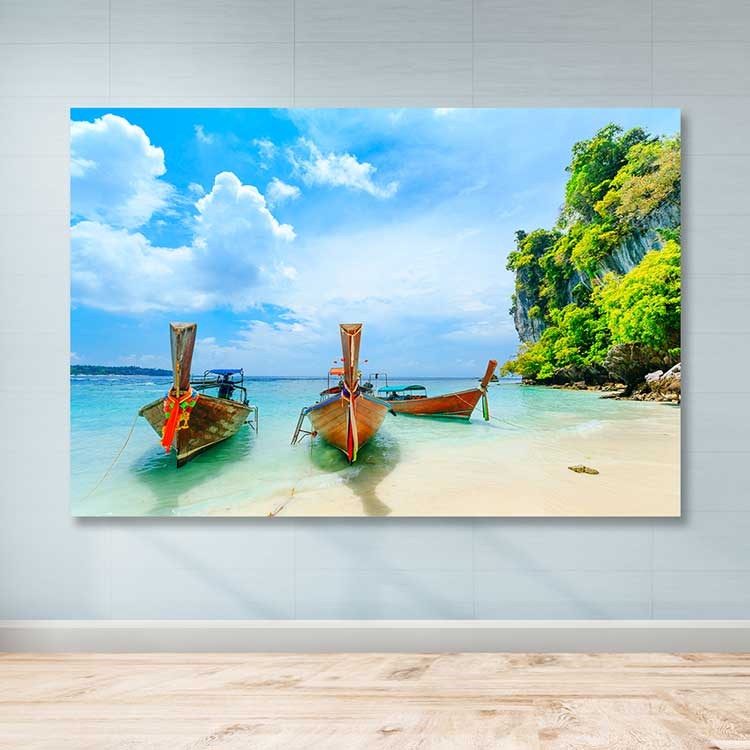 Quadro em Tela Decorativo Multicolor 100x140 cm – Canvas 100% com Moldura de Madeira (3–4 cm)