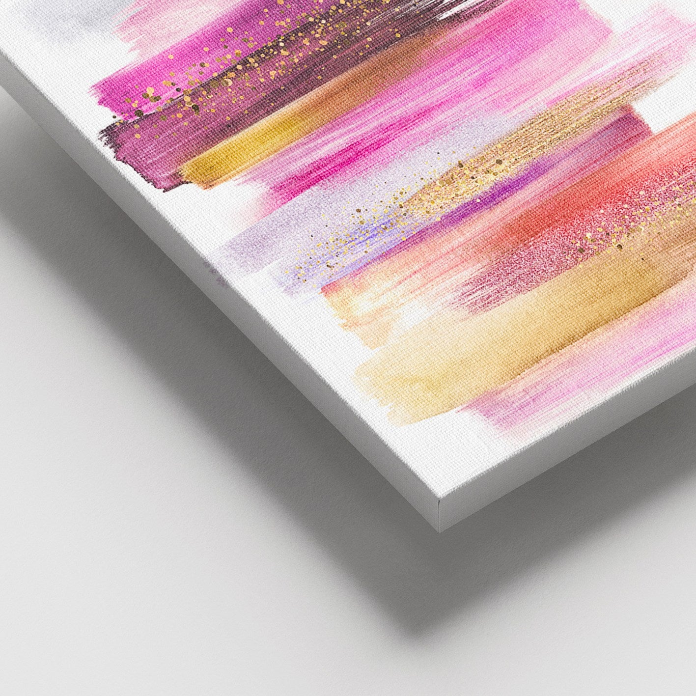 Quadro em Tela Decorativo Multicolor 100x140 cm com Moldura de Madeira (3–4 cm), 100% Tela