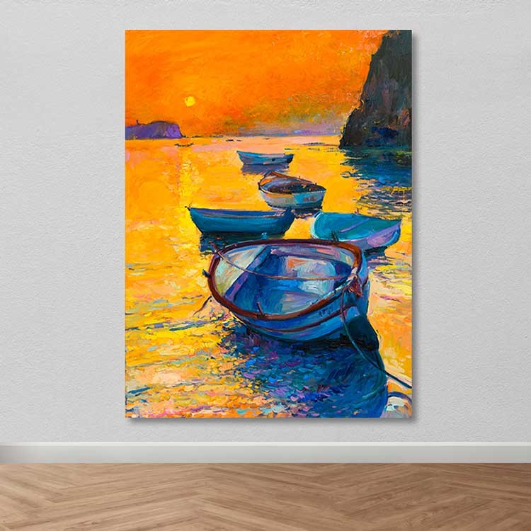 Quadro em Tela Multicolor 100x140 cm — 100% Canvas com Moldura de Madeira (3–4 cm)