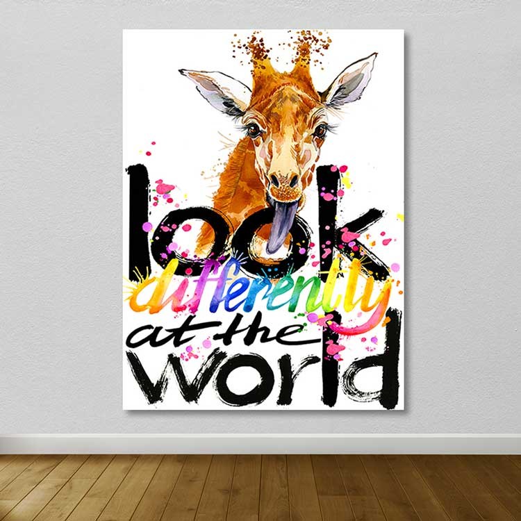 Tela Decorativa em Canvas 100% Multicolor 100x140 cm com Moldura de Madeira (3-4 cm)