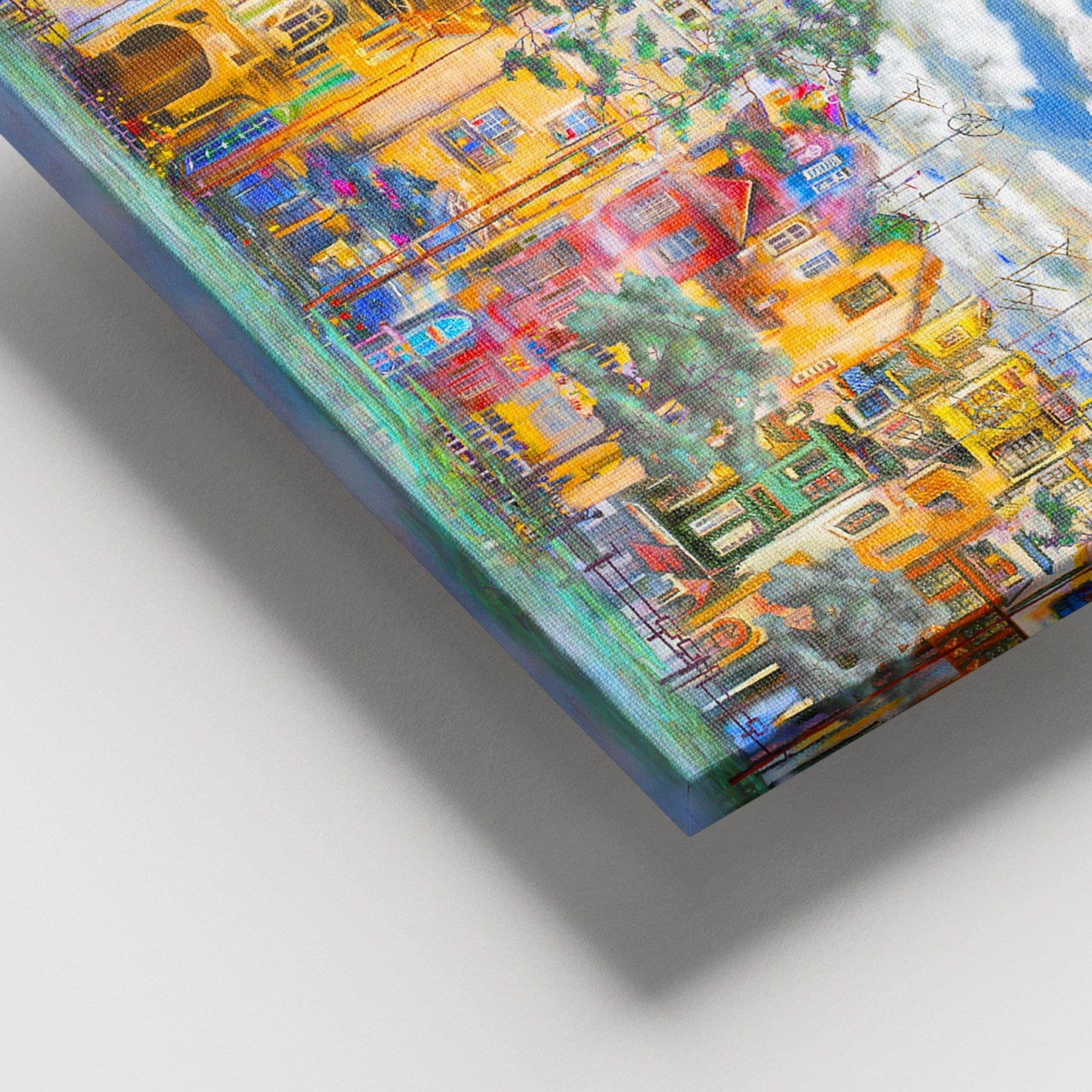 Pintura em Tela Decorativa Multicolor 100x140 cm – 100% Tela, Moldura 100% Madeira (3-4 cm)