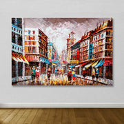 Quadro em Tela Decorativo Multicolor 100 x 140 cm | 100% Tela | Moldura em Madeira (3–4 cm)