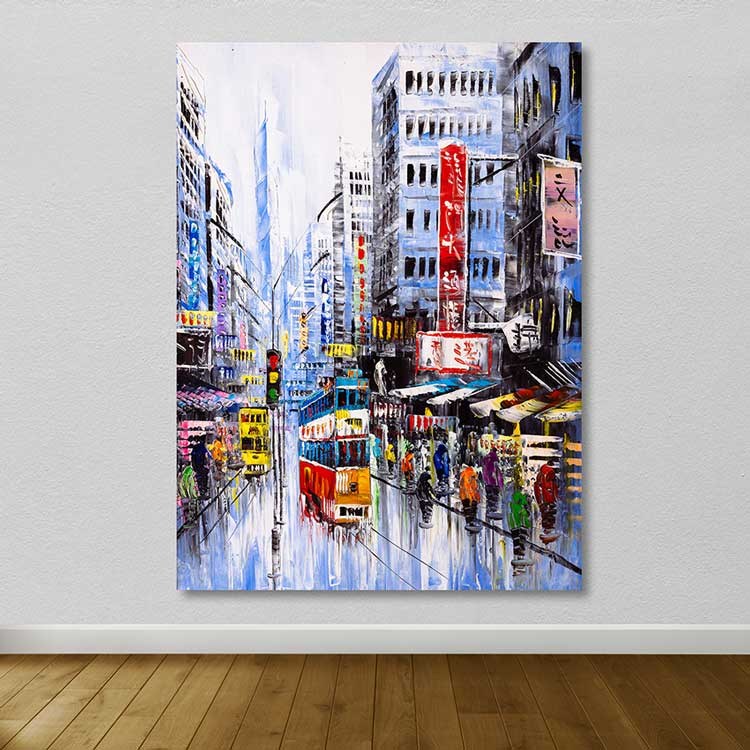 Quadro em Tela Multicolor 100% Canvas com Moldura de Madeira 100x140 cm (Espessura 3–4 cm)