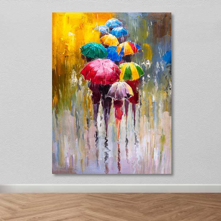 Tela Decorativa em Canvas 100% Multicolor com Moldura de Madeira 100% (3–4 cm) – 100 x 140 cm