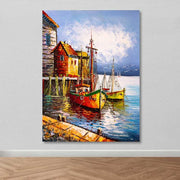 Quadro Decorativo em Tela 100x140 cm Multicolorido com Moldura de Madeira (3–4 cm) – DEV02747100140