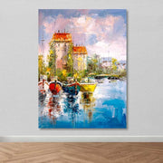 Quadro em Tela Decorativo Multicolor 100x140 cm com Moldura de Madeira (3–4 cm) – 100% Canvas