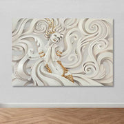 Tela Decorativa Multicolor 100x140 cm, 100% Lona, com Moldura de Madeira (3–4 cm)