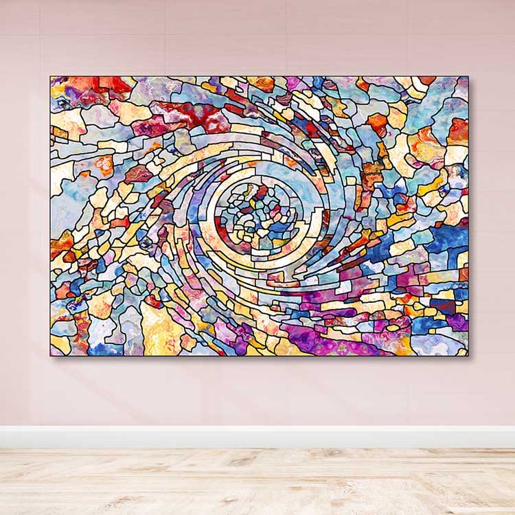 Quadro em Tela Decorativo Multicolor 100x140 cm, 100% Canvas, Moldura de Madeira 3–4 cm – Ref. 205DNT1742