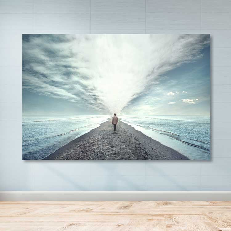 Quadro em Tela Decorativa Multicolor 100x140 cm – Canvas 100% com Moldura de Madeira 3-4 cm