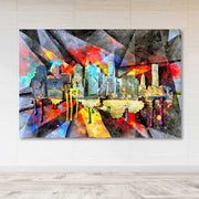 Tela Decorativa em 100% Canvas Multicolor com Moldura de Madeira (3–4 cm) 100x140 cm – DEV02761100140