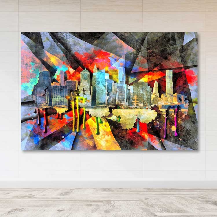 Tela Decorativa em 100% Canvas Multicolor com Moldura de Madeira (3–4 cm) 100x140 cm – DEV02761100140