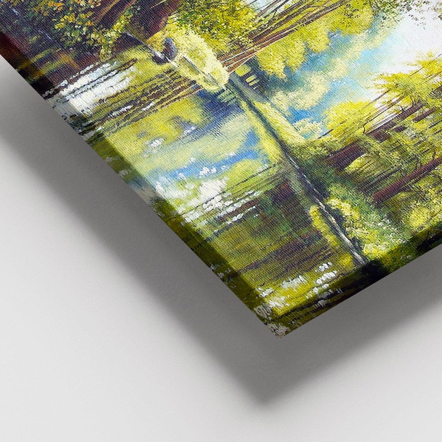 Quadro em Tela Decorativa Multicolor 100 x 140 cm com Moldura de Madeira (3–4 cm) – 100% Tela