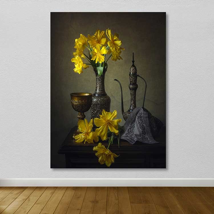 Tela Decorativa em Canvas Multicolor com Moldura de Madeira (3–4 cm) 100x140 cm