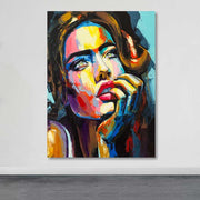 Quadro em Tela Decorativa Multicolor 100 x 140 cm | 100% Tela, Moldura de Madeira 3–4 cm