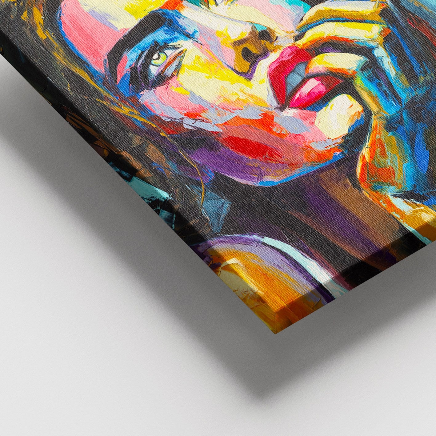 Quadro em Tela Decorativa Multicolor 100 x 140 cm | 100% Tela, Moldura de Madeira 3–4 cm