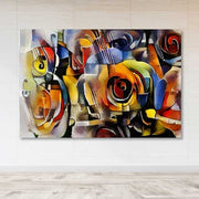 Quadro em Tela Multicolor 100x140 cm com Moldura de Madeira (3–4 cm) – DEV02777100140