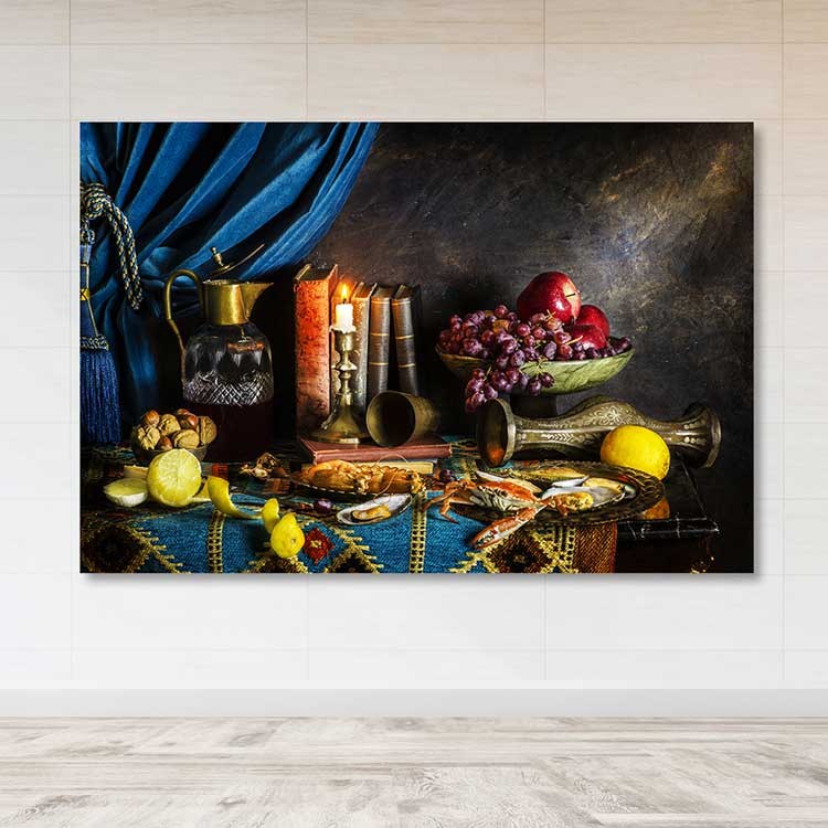 Tela Decorativa em Canvas Multicolor 100x140 cm com Moldura de Madeira (3–4 cm)