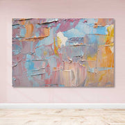 Quadro Decorativo Multicolor em Canvas 100% 100x140 cm com Moldura de Madeira (3–4 cm)