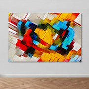 Quadro Decorativo em Tela 100% Canvas Multicolor com Moldura de Madeira 100x140 cm