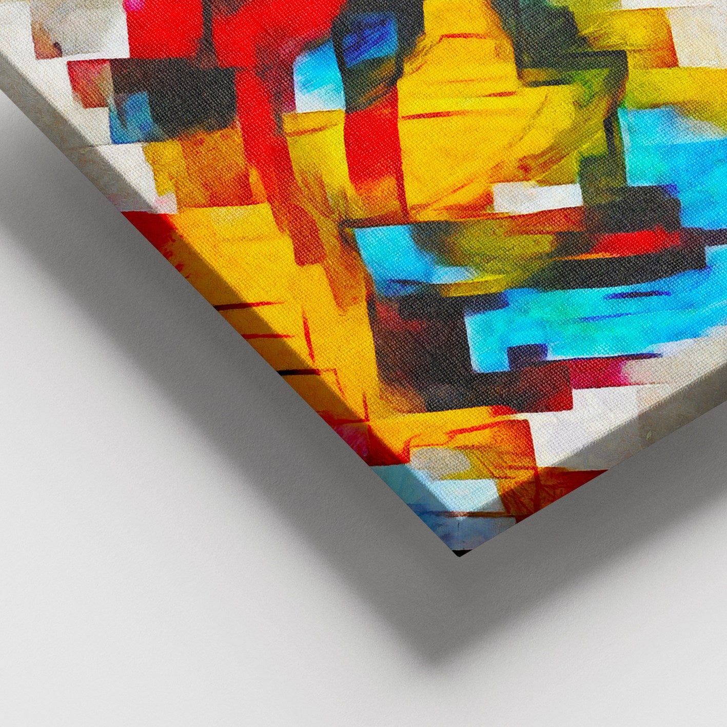 Quadro Decorativo em Tela 100% Canvas Multicolor com Moldura de Madeira 100x140 cm