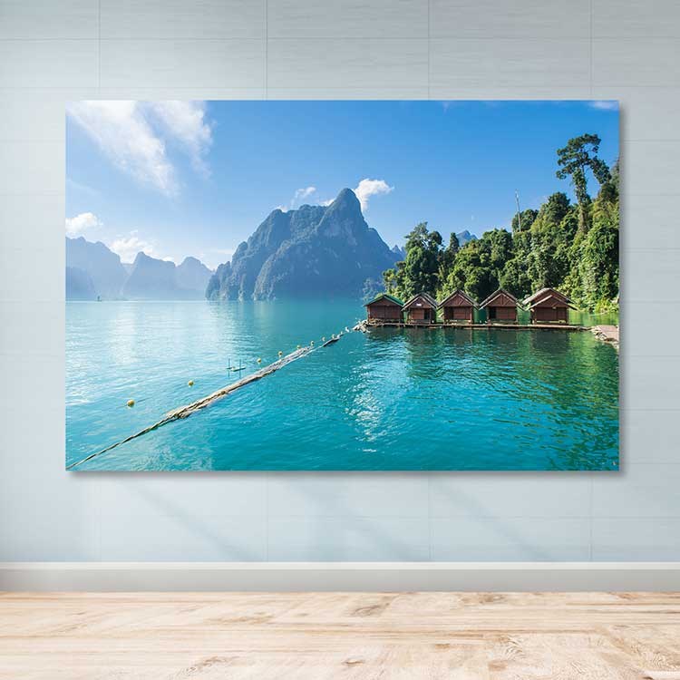 Tela Decorativa 100% Canvas 100x140 cm com Moldura de Madeira (3–4 cm) – Multicolor