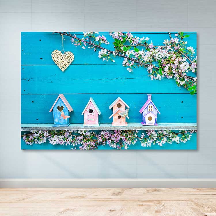 Quadro Decorativo em Tela 100% Canvas com Moldura de Madeira (3–4 cm), 100x140 cm – Multicolor