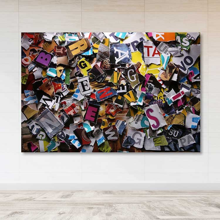 Quadro em Tela Decorativo Multicolor 100 x 140 cm – 100% Canvas com Moldura de Madeira 3–4 cm