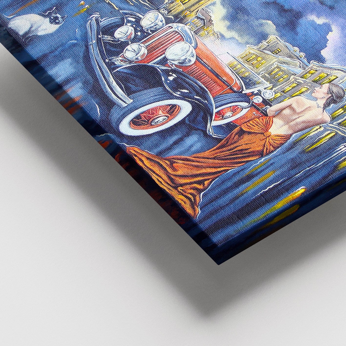 Quadro em Tela Decorativa Multicolor 100x140 cm – 100% Canvas com Moldura de Madeira (3–4 cm)