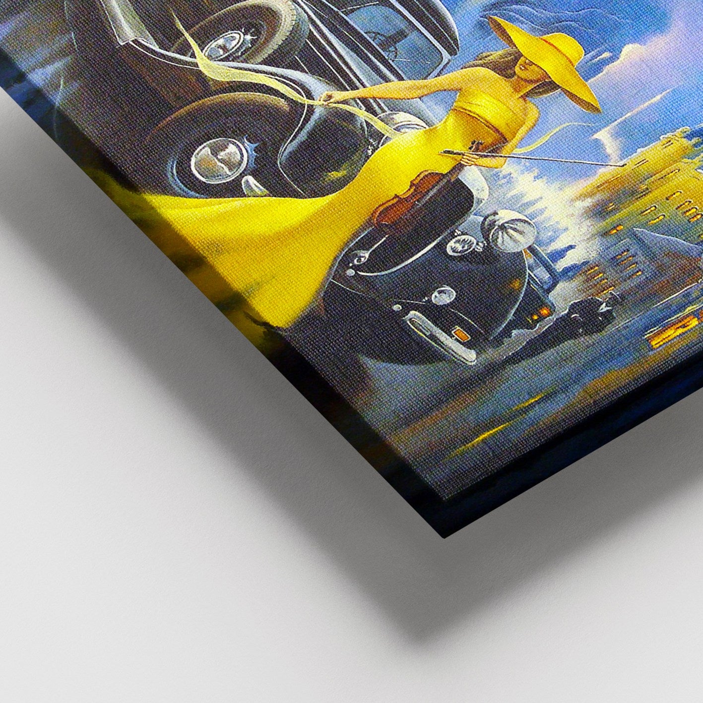 Quadro em Tela Decorativa Multicolor 100x140 cm | 100% Canvas com Moldura de Madeira 3–4 cm