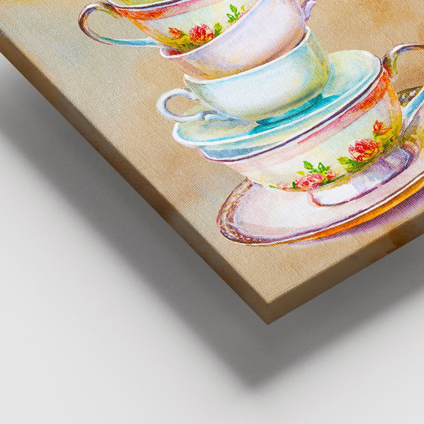 Quadro em Tela Decorativa Multicolor, Canvas 100% com Moldura de Madeira 100x140 cm