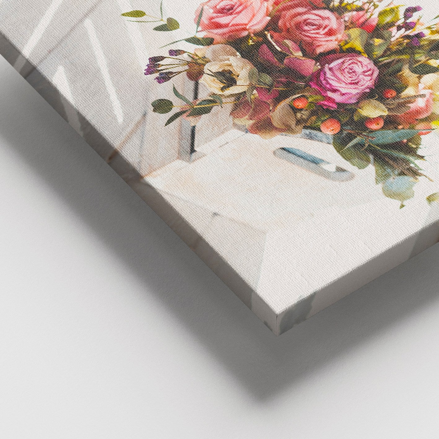 Quadro em Tela Decorativo Multicolor 100x140 cm com Moldura de Madeira (3–4 cm) – 100% Tela