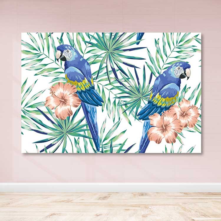 Tela Decorativa Multicolor 100 x 140 cm com Moldura de Madeira (100% Tela, 3–4 cm)