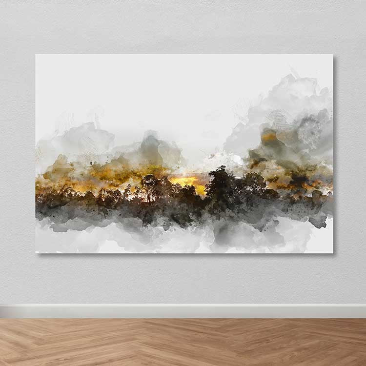 Quadro Decorativo em Canvas Multicolor 100% com Moldura 100% Madeira (100 x 140 cm, 3–4 cm)