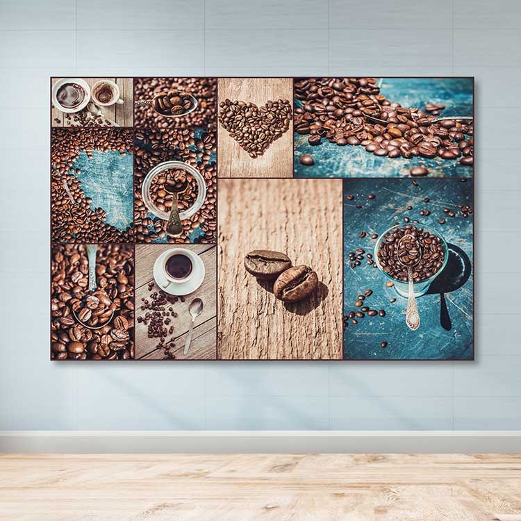 Quadro em Tela Decorativo Multicolor 100x140 cm | Moldura de Madeira 3–4 cm