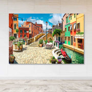 Tela Decorativa Multicolor — Lona 100% com Moldura de Madeira (3–4 cm) — 100 x 140 cm