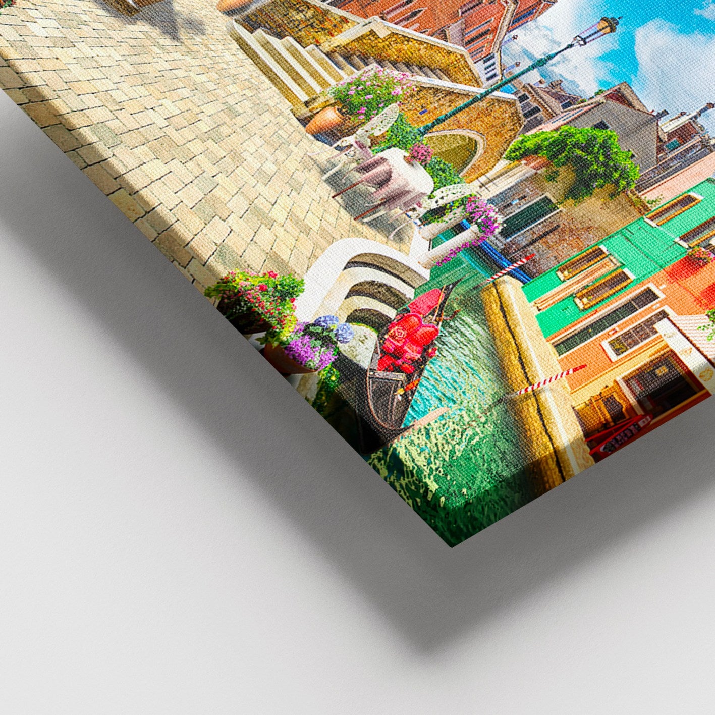 Tela Decorativa Multicolor — Lona 100% com Moldura de Madeira (3–4 cm) — 100 x 140 cm