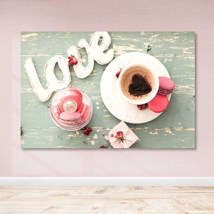 Tela Decorativa Multicolor 100x140 cm com Moldura de Madeira (3–4 cm), 100% Canvas