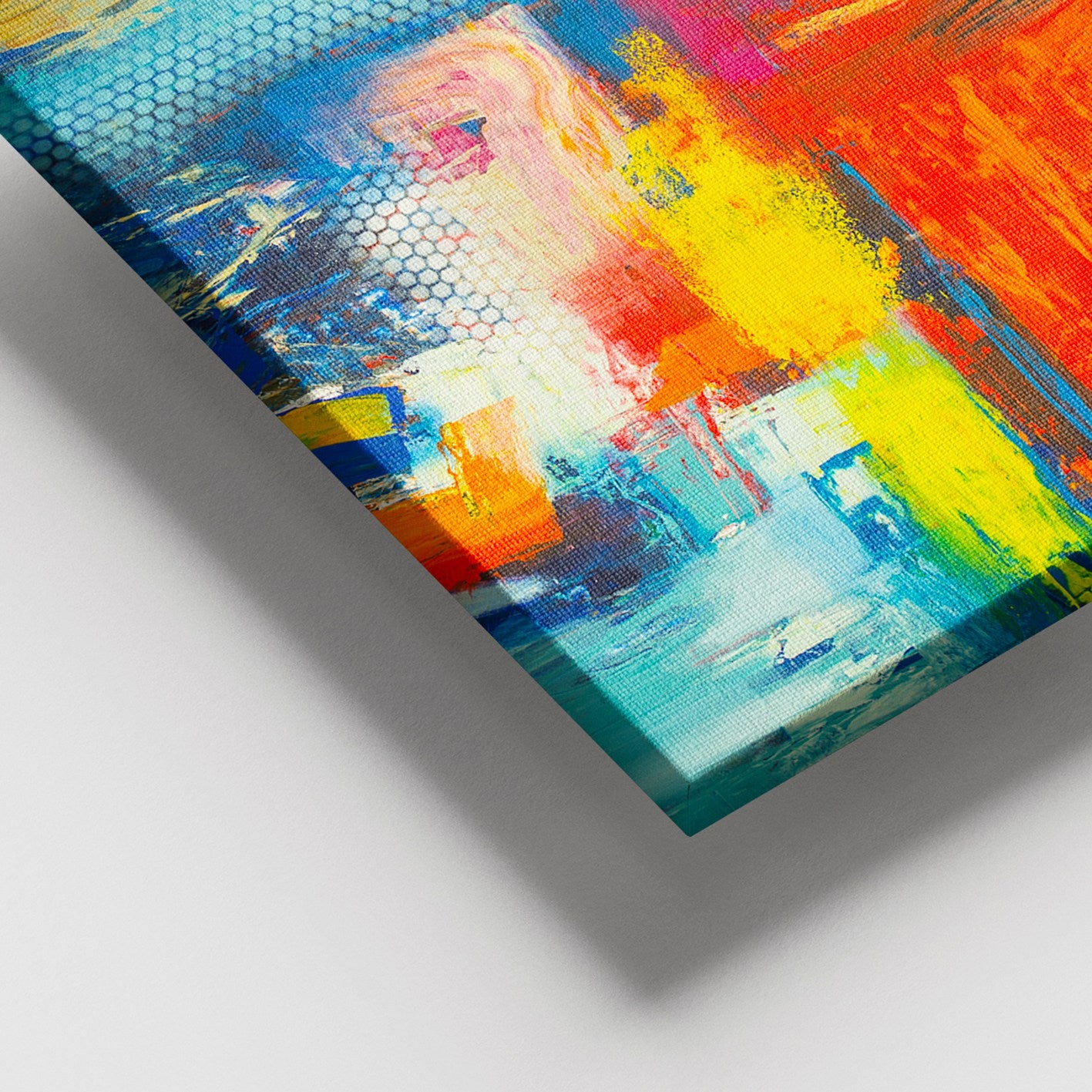 Quadro em Tela Decorativa Multicolor 100x140 cm, Canvas 100%, Moldura de Madeira 3–4 cm